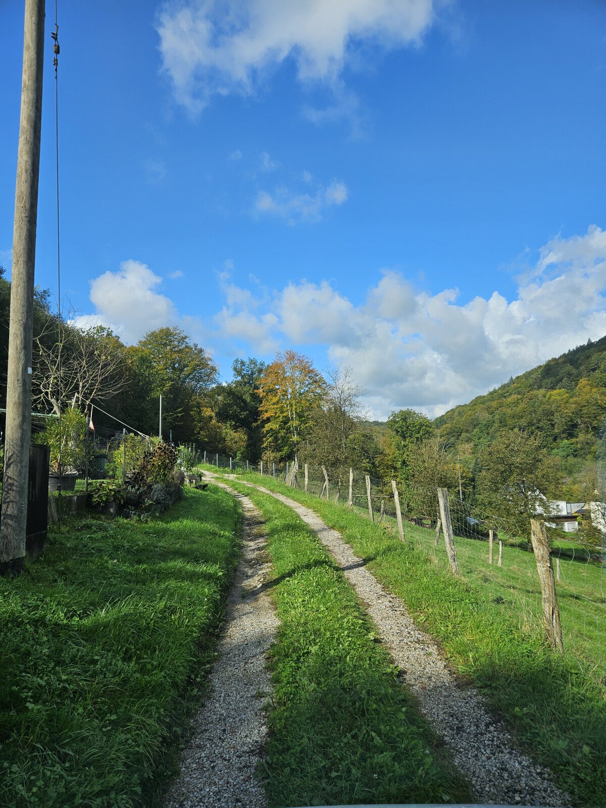 Geschottete zufahrt