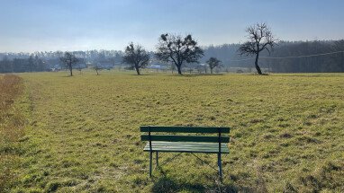 Ausblick vom Stellplatz in Richtung Dorf