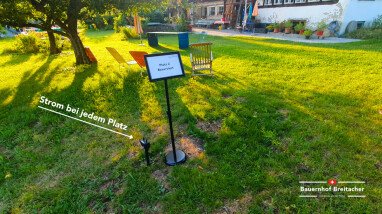 Alle unsere Stellplätze haben zwei direkte Stromanschlüsse. Der Strom ist im Preis inkludiert. Für unsere Deutschen Gäste liegt pro Platz einen CH/DE Schuko-Adapter bereit.