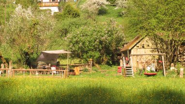 Sitz und Spielplatz
