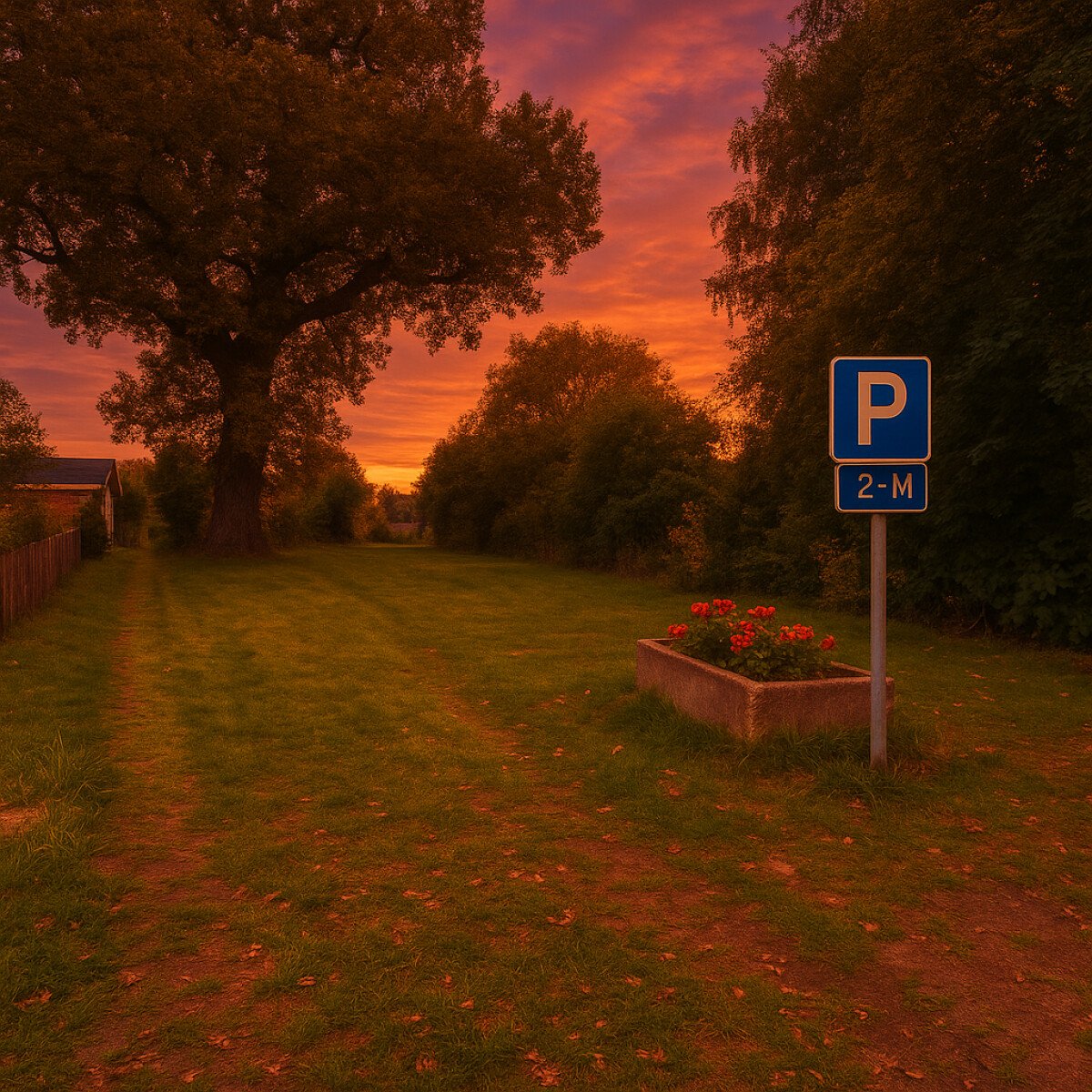 abendrot ohne fahrzeug