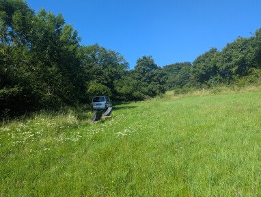 Es gibt eine kleine Feuerstelle neben dem Stellplatz