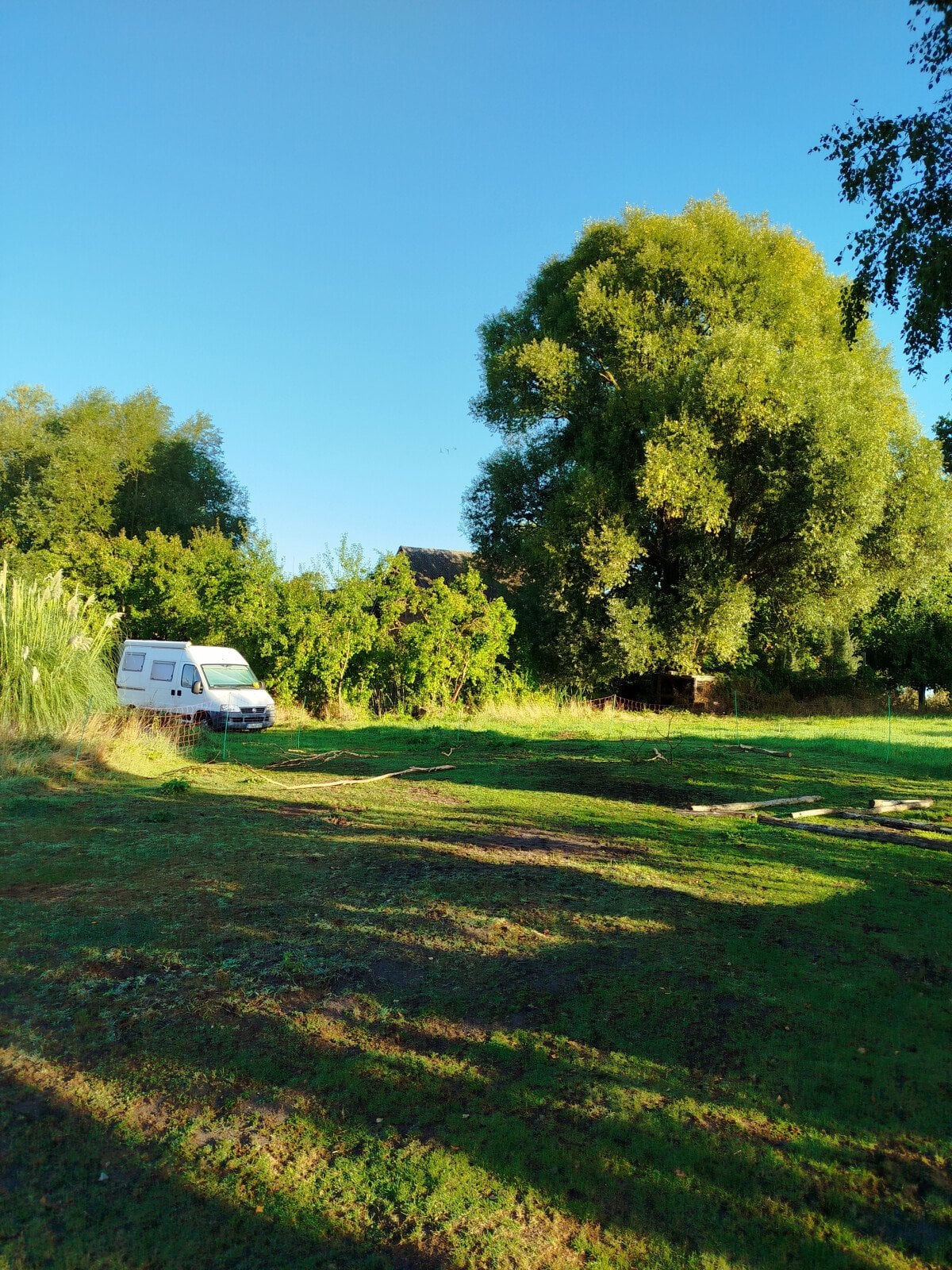 Weide mit Camper