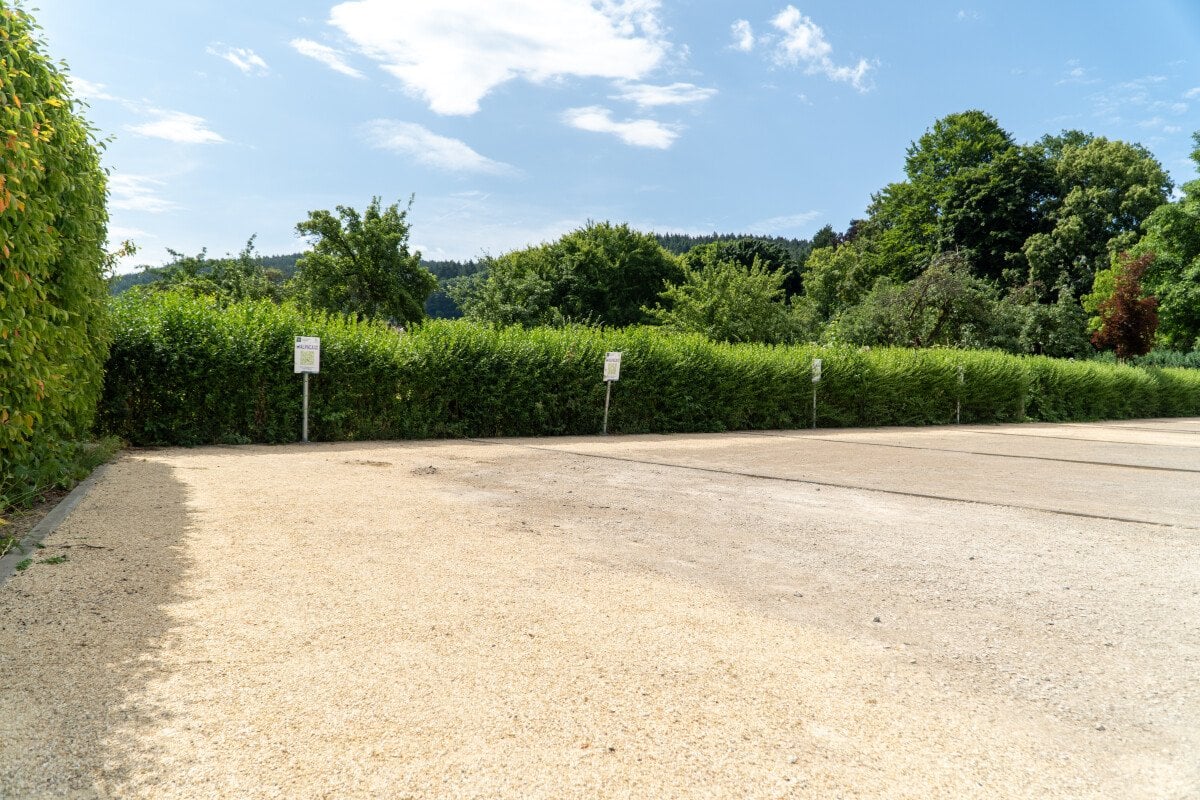 Stellplatz 3 bis 5 (von links)