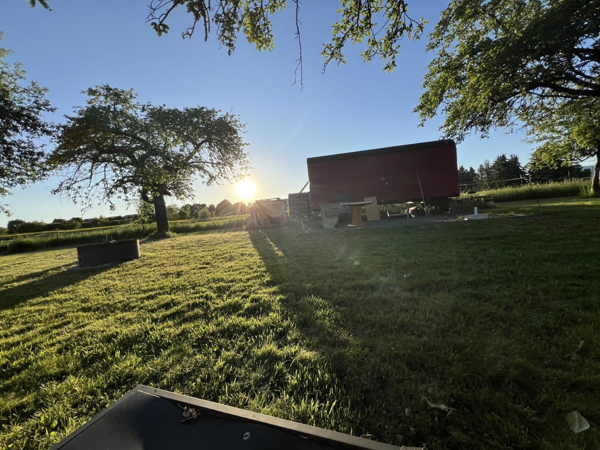 Blick bei Sonnenuntergang