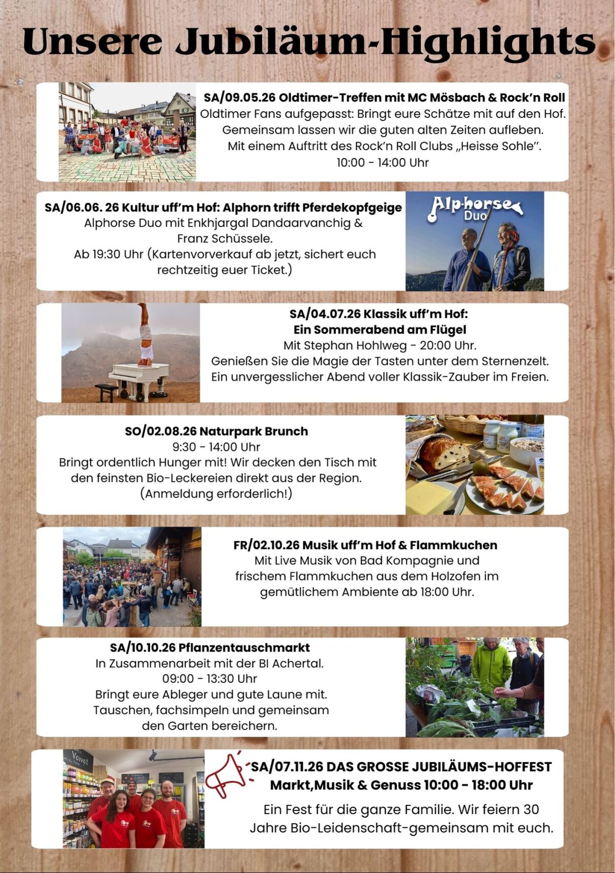 Veranstaltungskalender 2026