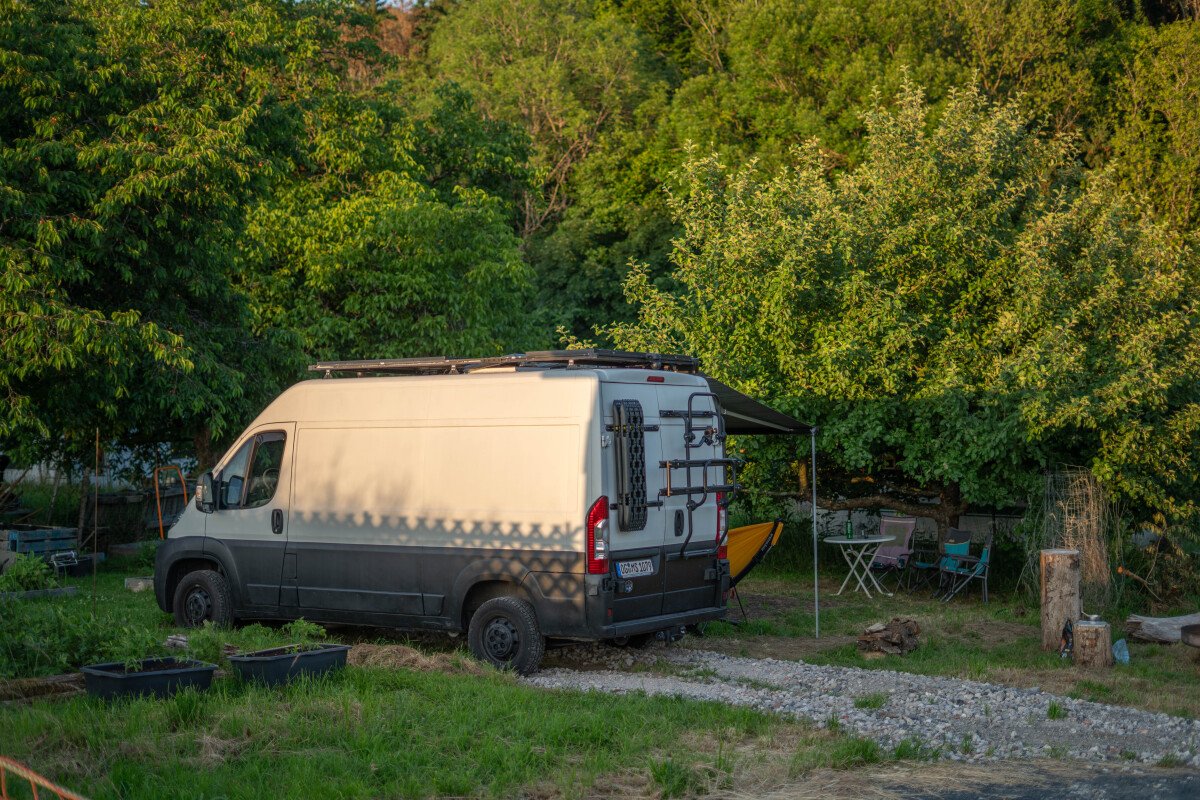 Stellplatz von hinten