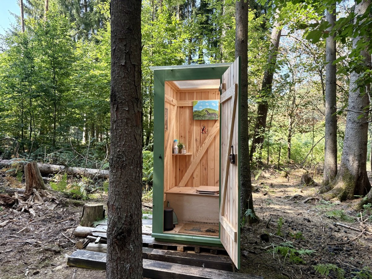 Trockentoilette von innen