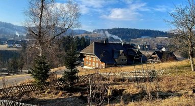 Der Blick von oben aufs Haus